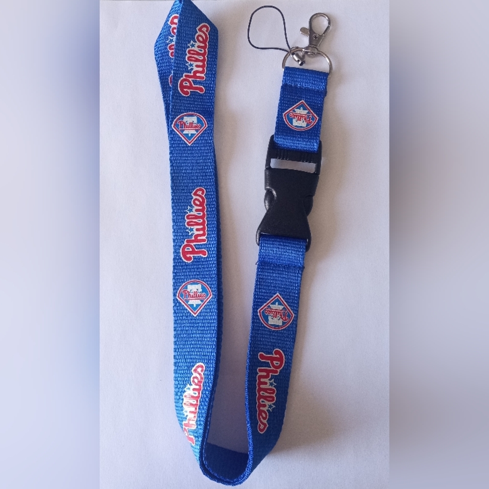 Blue Phillies Lanyard with Clip